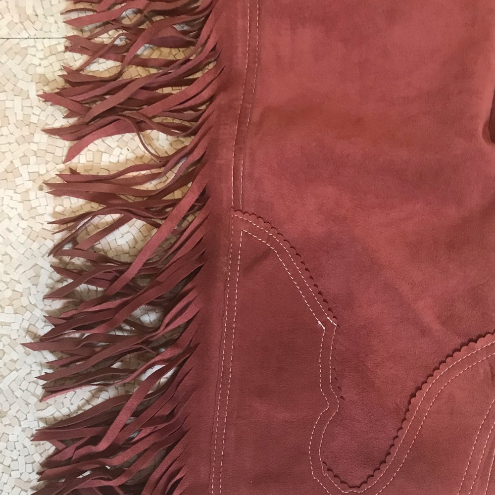 Salmon Suede Chaps - Juniors - Picture 3 of 6